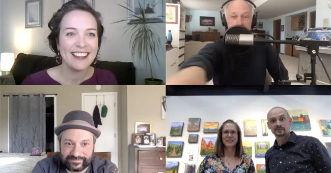 Hosts and guests onscreen