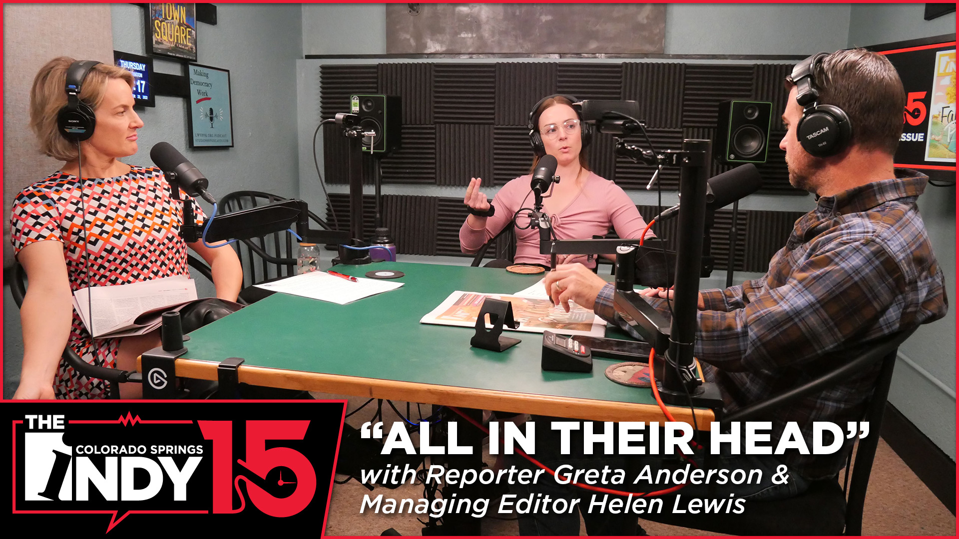 Managing Editor Helen Lewis, Reporter Greta Anderson and Editor-in-Chief Bryan Grossman on The Indy 15