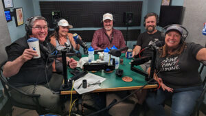 Allen Beauchamp, Karole Campbell, Tim Roberts, Cully Radvillas and Torie Giffin in the studio