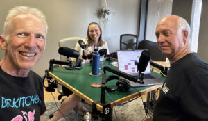 Al Brody, Jacki Mueller and Dave Gardner in the studio