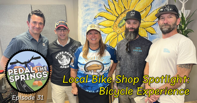 Bicycle Experience staff and customers join Torie Giffin in the studio