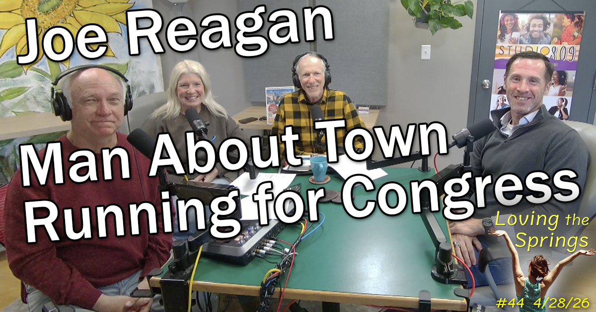 Dave Gardner, Carrie Simison, Al Brody and Joe Reagan in the podcast studio