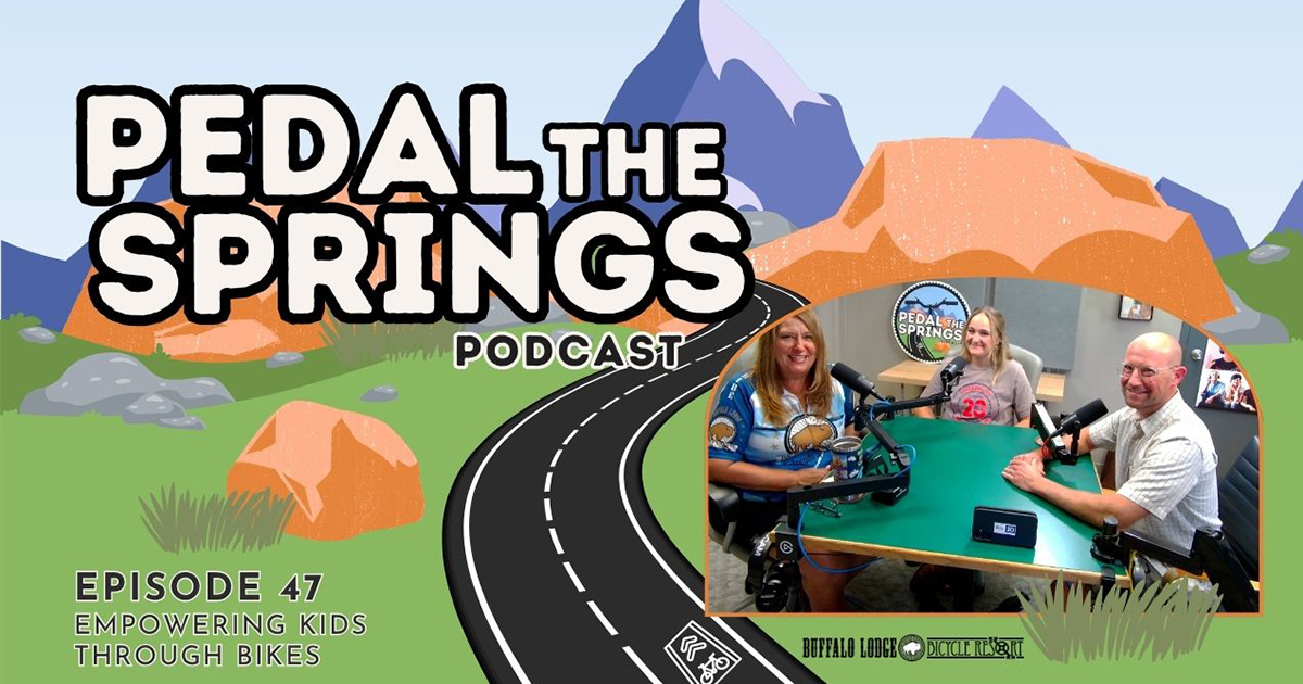 EpISODE 47 EMPOWERING KIDS THROUGH BIKES – EP 46 ROALSTAD Torie Giffin, Aspen Saren and Daniel Byrd in podcast studio