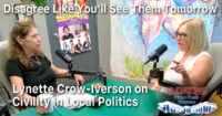 Brenda Morrison and Lynette Crow-Iverson in the podcasts studio
