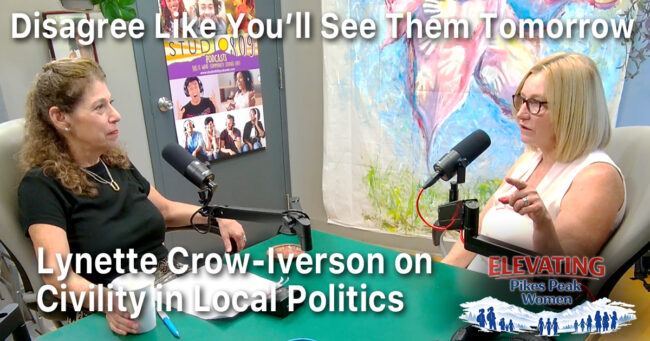 EPPW Iverson FB Brenda Morrison and Lynette Crow-Iverson in the podcasts studio